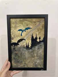 Quadro dipinto a mano fantasy