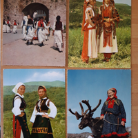 11 cartoline costumi europei