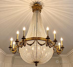 Lampadario in bronzo dorato  epoca Napoleone III