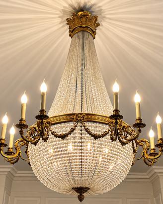 Lampadario in bronzo dorato  epoca Napoleone III
