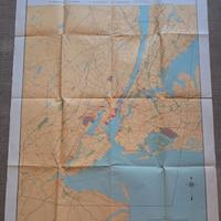 Mappa vintage del porto di New York
