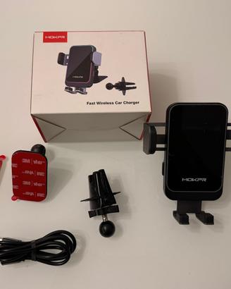 MOKPR Caricatore Wireless Auto 15W con LED
