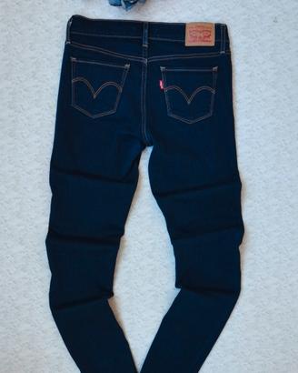 Jeans-Lev's-711 Skinny-Donna-TG W25-L30-Blue scuro