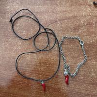 Collana e bracciale corno napoletano