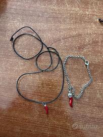 Collana e bracciale corno napoletano