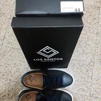 sneakers blu camoscio/pelle