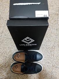 sneakers blu camoscio/pelle