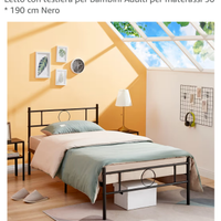 2 letti singoli in metallo completi di materasso