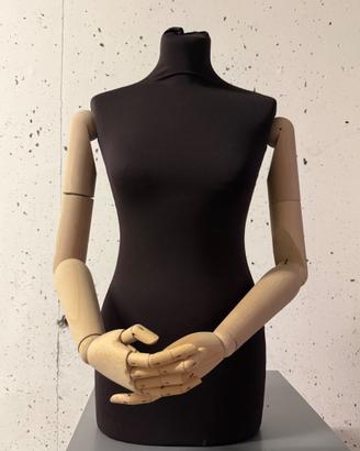 Manichino Donna - con asta e braccia in legno
