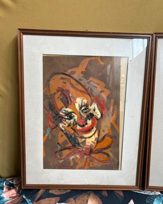 Ritratto di clown -Pittura astratto espressionista