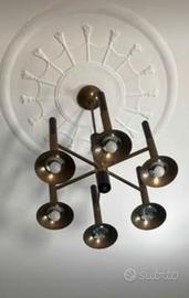 lampadario in ottone anni 50 Reggiani 