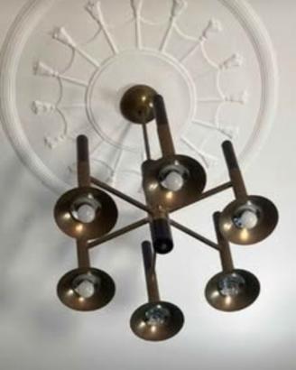 lampadario in ottone anni 50 Reggiani 