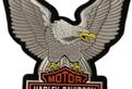Toppa Patch Eagle Aquila 34x24 CM Silver HARLEY