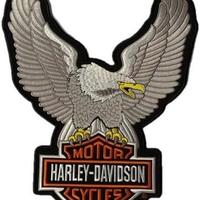 Toppa Patch Eagle Aquila 34x24 CM Silver HARLEY