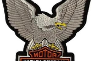 Toppa Patch Eagle Aquila 34x24 CM Silver HARLEY
