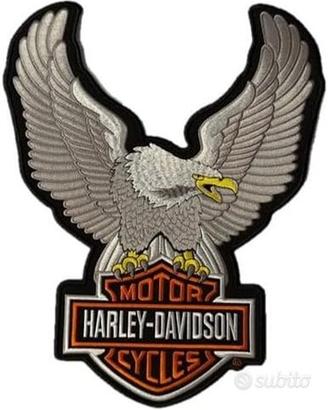 Toppa Patch Eagle Aquila 34x24 CM Silver HARLEY