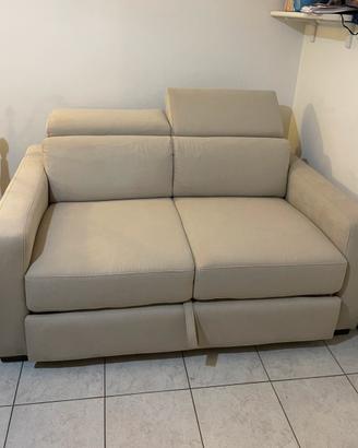 Divano 2 posti reclinabile-poggiapiedi estraibile