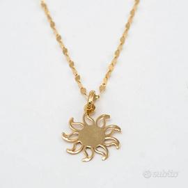 Collana in oro giallo 18 kt con il sole E.819