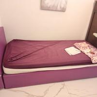 Letto "FLOU" con doppia rete sotto vano 