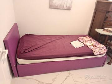 Letto "FLOU" con doppia rete sotto vano 