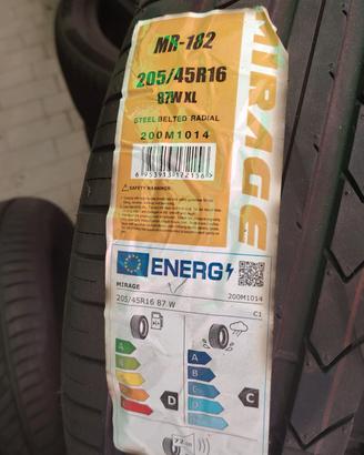 4 pneumatici nuovi Mirage  MR-182 205/45R16 87W