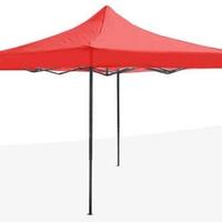 Gazebo pieghevole 3x3 rosso acciaio
