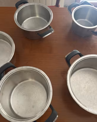 batteria pentole acciaio 18/10 AMC