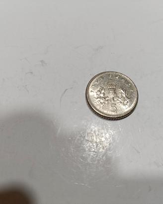 moneta 5 Pence Inghilterra 