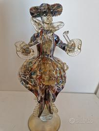 Dama Veneziana Settecentesca Vetro Di Murano