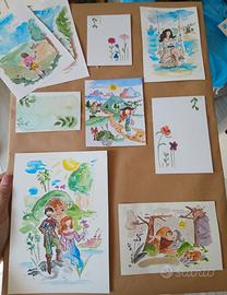 set dipinti addobbo artigianali