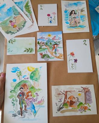 set dipinti addobbo artigianali