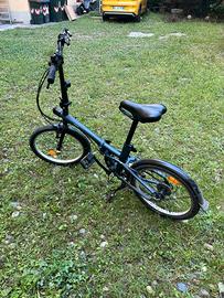 Bici pieghevole B-Twin Fold 500 blu