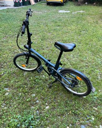 Bici pieghevole B-Twin Fold 500 blu