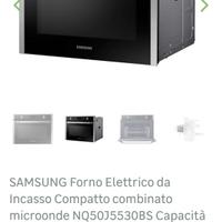 forno multifunzione combinato con microonde Samsun
