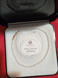 Collana di perle coltivate nell'ostrica Nimei