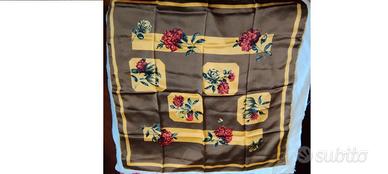 Foulard anni 50 seta quadrato lato 76 cm