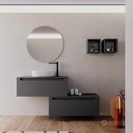 Mobile bagno sospeso 90 cm antracite danneggiato