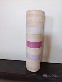 Vaso per fiori artigianale fatto a mano color crem