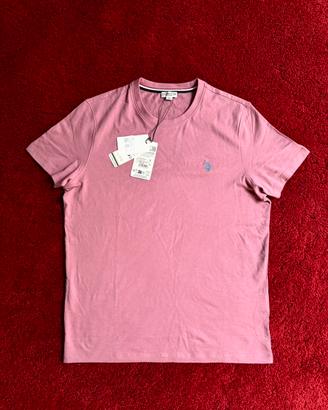 T-shirt us polo assn rosa uomo taglia m nuovo