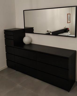 Specchio grande IKEA Malm marrone