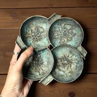 Bronzo art deco posacenere stella alpina