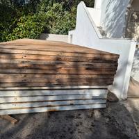 Pedane in legno con struttura in ferro per esterno