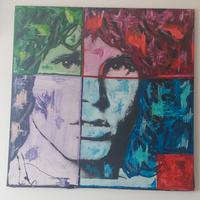 JIM MORRISON dipinto a olio 100x100 cm
