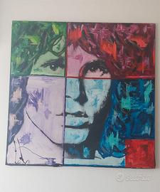 JIM MORRISON dipinto a olio 100x100 cm