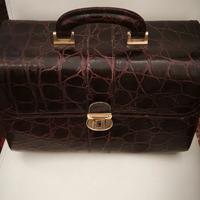borsa bauletto bordeaux vera pelle 