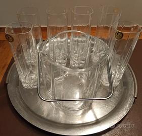 Set 6 bicchieri e porta ghiaccio di cristallo 24%