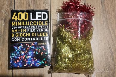 Addobbi Natalizi e 400 luci a led