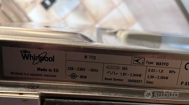 lavastoviglie Whirlpool modello W 77/2