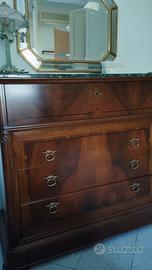 Trittico puro legno - Como+2 comodini+specchiera