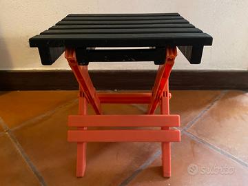 Sgabello pieghevole vintage anni ’80 da pic nic